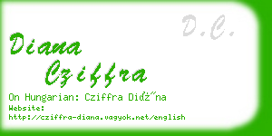 diana cziffra business card